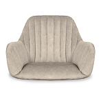 Барный стул со спинкой и подлокотниками на 4-х коричневых деревянных ножках Бежевый Велюр Ava Charm варинант исполнения - 4 | Loft Concept в Грозном