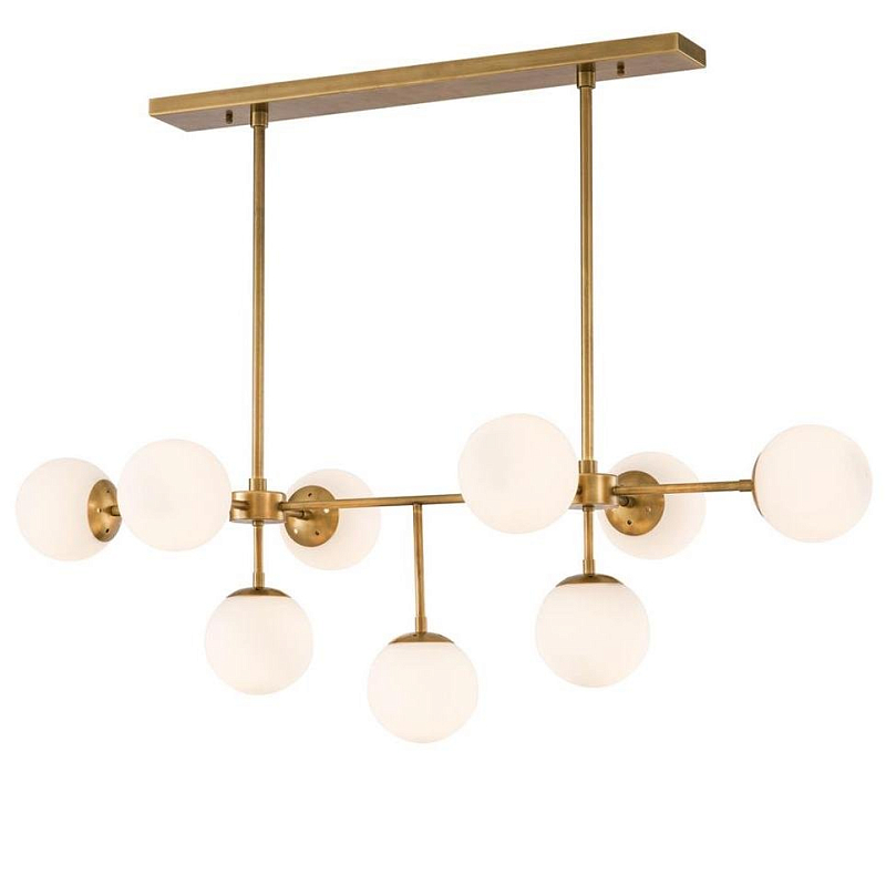 Люстра Chandelier Lux Латунь Античная полированная Белый Люстра Chandelier Lux Латунь Античная полированная Белый в Грозном | Loft Concept