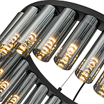 Люстра со стеклянными цилиндрическими плафонами Luminous Cylinders Smoky Round варинант исполнения - 5 | Loft Concept в Грозном