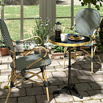 Кресло плетеное из ротанга Ronald Black White Rattan Chair варинант исполнения - 8 | Loft Concept в Грозном