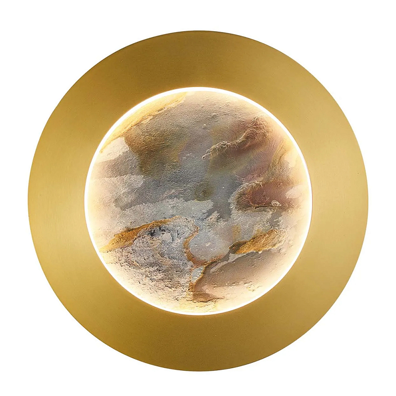 Бра в форме диска цвета латунь Brass Borders Латунь в Грозном | Loft Concept 