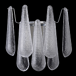 Бра с подвесками из рифленного стекла в форме капель на основании цвета хром Textured Glass варинант исполнения - 2 | Loft Concept в Грозном