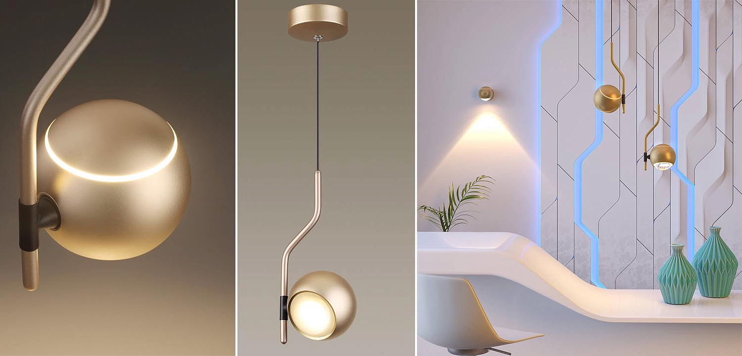 Подвесной светильник Auge Horst Gold Подвесной светильник Auge Horst Gold - Loft-Concept в Грозном