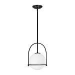 Подвесной светильник с белым плафоном в форме шара в арочной подвеске Hinkley варинант исполнения - 1 | Loft Concept в Грозном