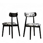 Стул обеденный деревянный с цветочной обивкой Foshan Chair варинант исполнения - 1 | Loft Concept в Грозном