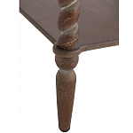 Приставной столик деревянный с резными ножками и нижней полкой Vintage Side Table Brown Wood варинант исполнения - 4 | Loft Concept в Грозном