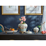 Шкатулка голубого цвета с цветочными орнаментами Blue Garden варинант исполнения - 5 | Loft Concept в Грозном