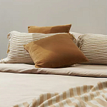 Чехол на подушку горчичного цвета с бахромой и объемным узором Ethnic mix варинант исполнения - 8 | Loft Concept в Грозном