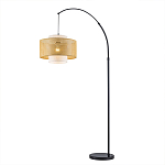 Торшер с декоративным поясом из плетеного бамбука Biuloggicu варинант исполнения - 1 | Loft Concept в Грозном