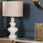 Настольная лампа с кремовым абажуром на спиралевидном основании Spun варинант исполнения - 1 | Loft Concept в Грозном