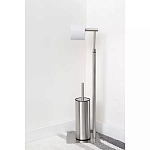 Держатель для туалетной бумаги с ершиком Chrome Bathroom Accessory варинант исполнения - 5 | Loft Concept в Грозном