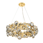 Люстра подвесная из золотых колец 57 см Golden Circles варинант исполнения - 2 | Loft Concept в Грозном