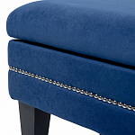 Мягкая банкетка на черных ножках с зоной для хранения Casket Blue варинант исполнения - 3 | Loft Concept в Грозном