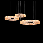 Люстра из 3-х колец с текстурной огранкой Reflection of Reality варинант исполнения - 1 | Loft Concept в Грозном