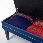 Мягкая банкетка на черных ножках с зоной для хранения Casket Blue варинант исполнения - 4 | Loft Concept в Грозном