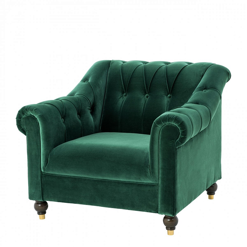 Кресло Eichholtz Chair Brian Зеленый Коричневый Кресло Eichholtz Chair Brian Зеленый Коричневый в Грозном | Loft Concept