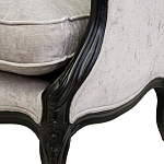 Кресло Ava Classical Armchair black and grey velour варинант исполнения - 4 | Loft Concept в Грозном