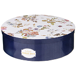 Чайный набор из фарфора темно-синий с рисунком цветов на 6 персон 12 предметов 280 мл Garden Whisper Porcelain Set  варинант исполнения - 6 | Loft Concept в Грозном