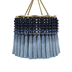 Люстра синяя плетеная с кисточками Boho Tassel Chandelier варинант исполнения - 1 | Loft Concept в Грозном