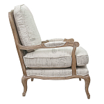 Кресло со спинкой из ротанга Ellie Rattan Armchair beige print flax варинант исполнения - 1 | Loft Concept в Грозном