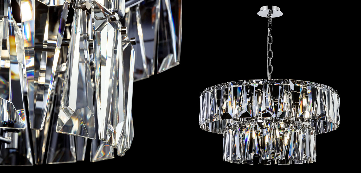 Люстра Ruby Crystal Chandelier Chrome 68 Люстра Ruby Crystal Chandelier Chrome 68 - Loft-Concept в Грозном