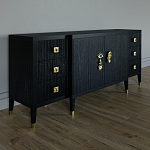 Большой Комод-буфет Elsa Dreams Black с ящиками варинант исполнения - 4 | Loft Concept в Грозном