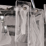 Люстра круглая с подвесными прямоугольными пластинами из стекла Glacier Panels варинант исполнения - 9 | Loft Concept в Грозном