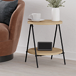 Стол приставной с 2-мя круглыми столешницами из дерева ESSEL OAK варинант исполнения - 7 | Loft Concept в Грозном