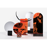 Настольное дизайнерское зеркало Poltronova Vanitas Nero Marquina Mirror and Photo Holder варинант исполнения - 4 | Loft Concept в Грозном