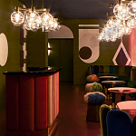 Обои ручная роспись Chez Nina by India Mahdavi Standard colourway on Perfect Green slub silk варинант исполнения - 1 | Loft Concept в Грозном