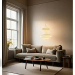 Подвесной вязаный белый светильник «Моника» варинант исполнения - 3 | Loft Concept в Грозном