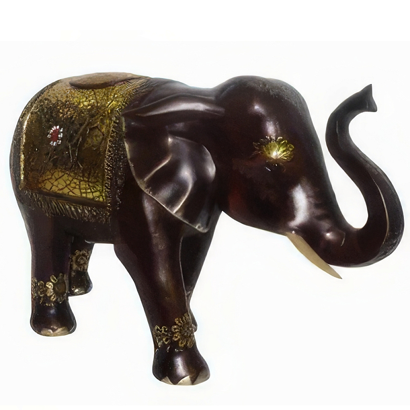 Статуэтка в виде слона Golden Elephant Коричневый Золотой Статуэтка в виде слона Golden Elephant Коричневый Золотой в Грозном | Loft Concept
