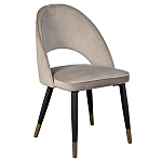 Стул велюровый серо-бежевый Schelde Gray Beige варинант исполнения - 2 | Loft Concept в Грозном