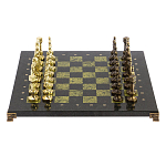 Шахматы Ренессанс из бронзы с доской из натурального камня Змеевик Decorative Thematic Chess варинант исполнения - 1 | Loft Concept в Грозном