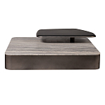 Столик журнальный квадратный  с полкой Sculptural Marble Accent с мрамором  варинант исполнения - 1 | Loft Concept в Грозном