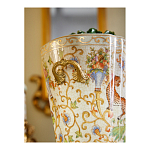 Кашпо с растительным и животным орнаментом на бронзовых ножках Turquoise Blooming Garden варинант исполнения - 7 | Loft Concept в Грозном