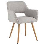 Стул в рогожке серого цвета NEASAN STOOL варинант исполнения - 1 | Loft Concept в Грозном