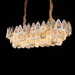 Люстра овальная с многослойными белыми и прозрачными подвесками Character Chandelier варинант исполнения - 5 | Loft Concept в Грозном