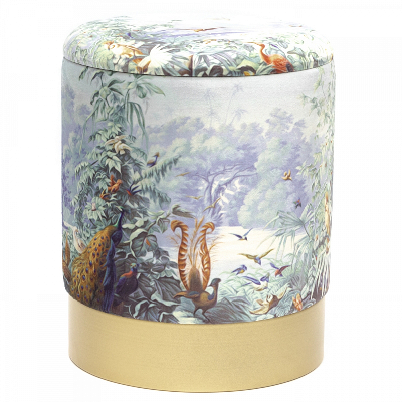 Пуф PUF Jungle Print с крышкой Adrian Мульти Пуф PUF Jungle Print с крышкой Adrian Мульти в Грозном | Loft Concept