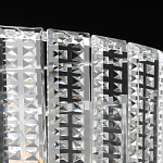 Люстра круглая на цепи цвета хром с прозрачными рельефными хрустальными пластинами Textured Glass Chandelier варинант исполнения - 8 | Loft Concept в Грозном