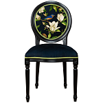 Стул чёрный из натурального бука с изображением птица в саду Blooming Magnolias варинант исполнения - 1 | Loft Concept в Грозном