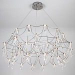 Люстра с каркасом из тонких металлических нитей и хрустальными подвесками Crystal Metal Threads Chandelier 100 варинант исполнения - 4 | Loft Concept в Грозном
