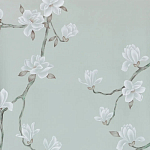 Обои ручная роспись Magnolia Canopy Original Colourway on Adam Grey dyed silk варинант исполнения - 1 | Loft Concept в Грозном