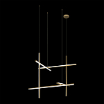 Люстра с 6-ю  пересекающимися цилиндрическими плафонами на тонких тросах Trumpet tube варинант исполнения - 7 | Loft Concept в Грозном