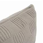 Подушка из хлопка рельефной вязки серого цвета Eden Line варинант исполнения - 2 | Loft Concept в Грозном