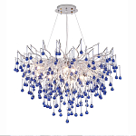 Люстра с синими стеклянными подвесками в форме капель FAIRYTREE Light варинант исполнения - 5 | Loft Concept в Грозном