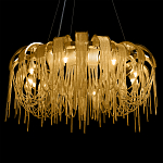 Люстра круглая подвесная с металлическими дугами и длинными цепочками 80 см Atlantis Chain варинант исполнения - 16 | Loft Concept в Грозном