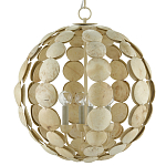 Люстра в форме шара с декором из круглых декоративных элементов Texture Discs варинант исполнения - 2 | Loft Concept в Грозном