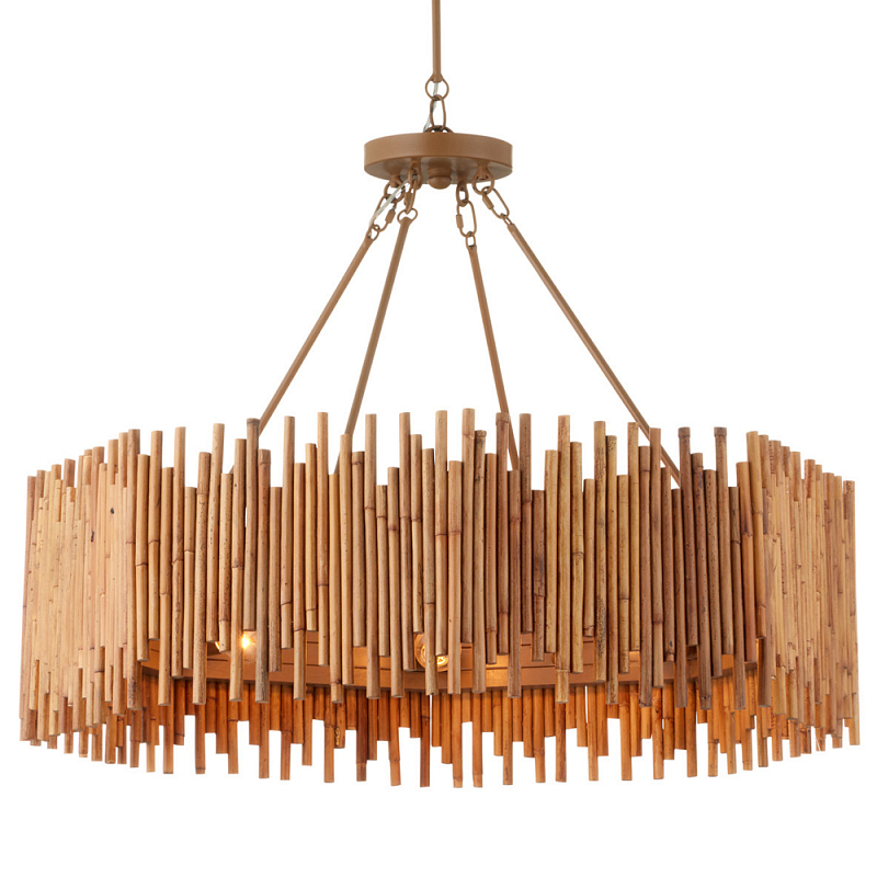 Люстра с абажуром из ротанга Wicker Furniture Бежевый в Грозном | Loft Concept 