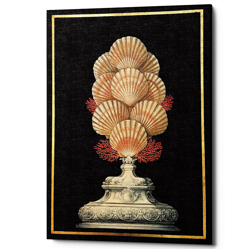 Постер Sea Vase Poster 4 Черный Бежевый Постер Sea Vase Poster 4 Черный Бежевый в Грозном | Loft Concept